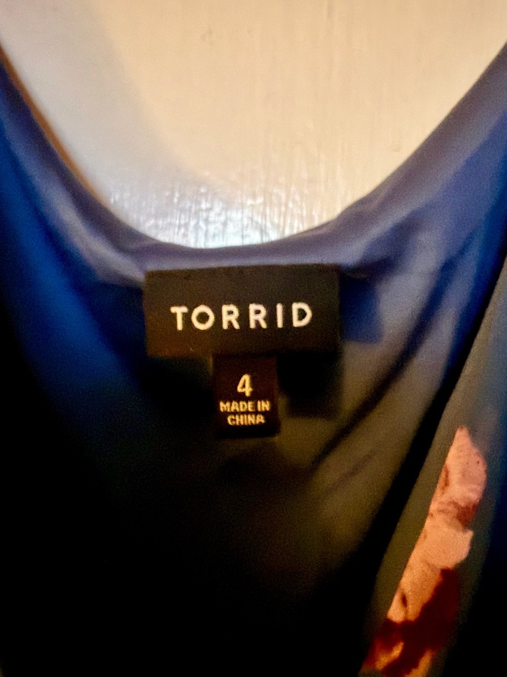 Torrid Blue Floral Cold Shoulder Dress - Picture 5 of 5